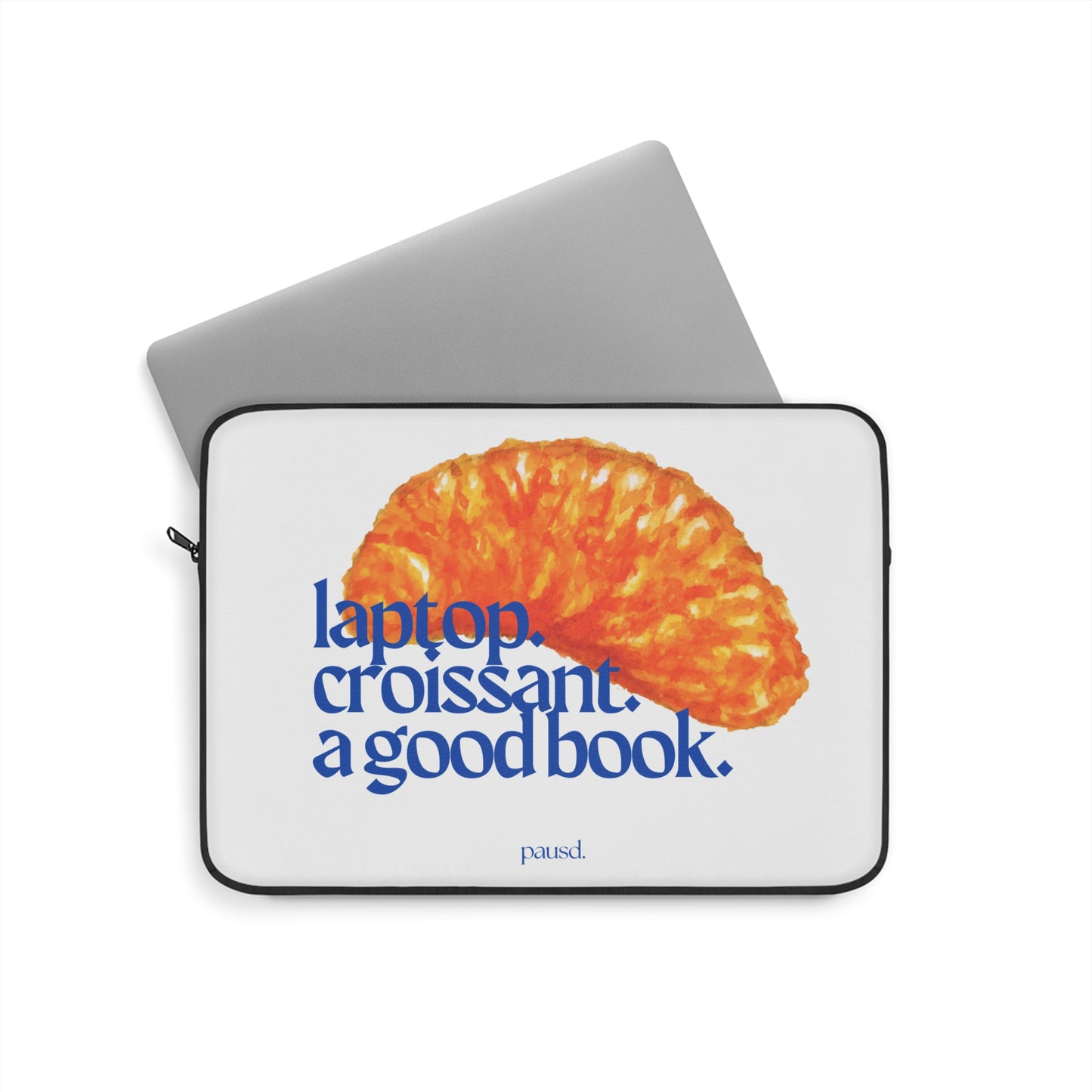Chic Laptop Sleeve with Croissant Design, Perfect for Students, Office Gift, Stylish Protection, Custom Tech Sleeve, Trendy MacBook Case