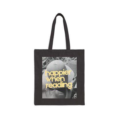 Chic Cotton Canvas Tote Bag | Eco-Friendly, Book Lover's Gift, Reading Bag, Stylish Shopping Tote, Minimalist Design
