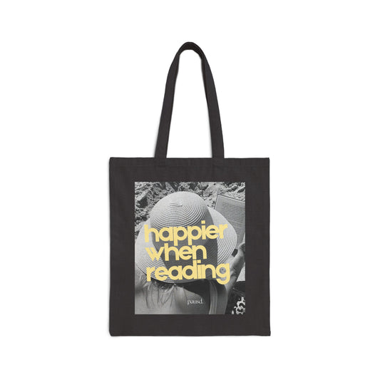 Chic Cotton Canvas Tote Bag | Eco-Friendly, Book Lover's Gift, Reading Bag, Stylish Shopping Tote, Minimalist Design