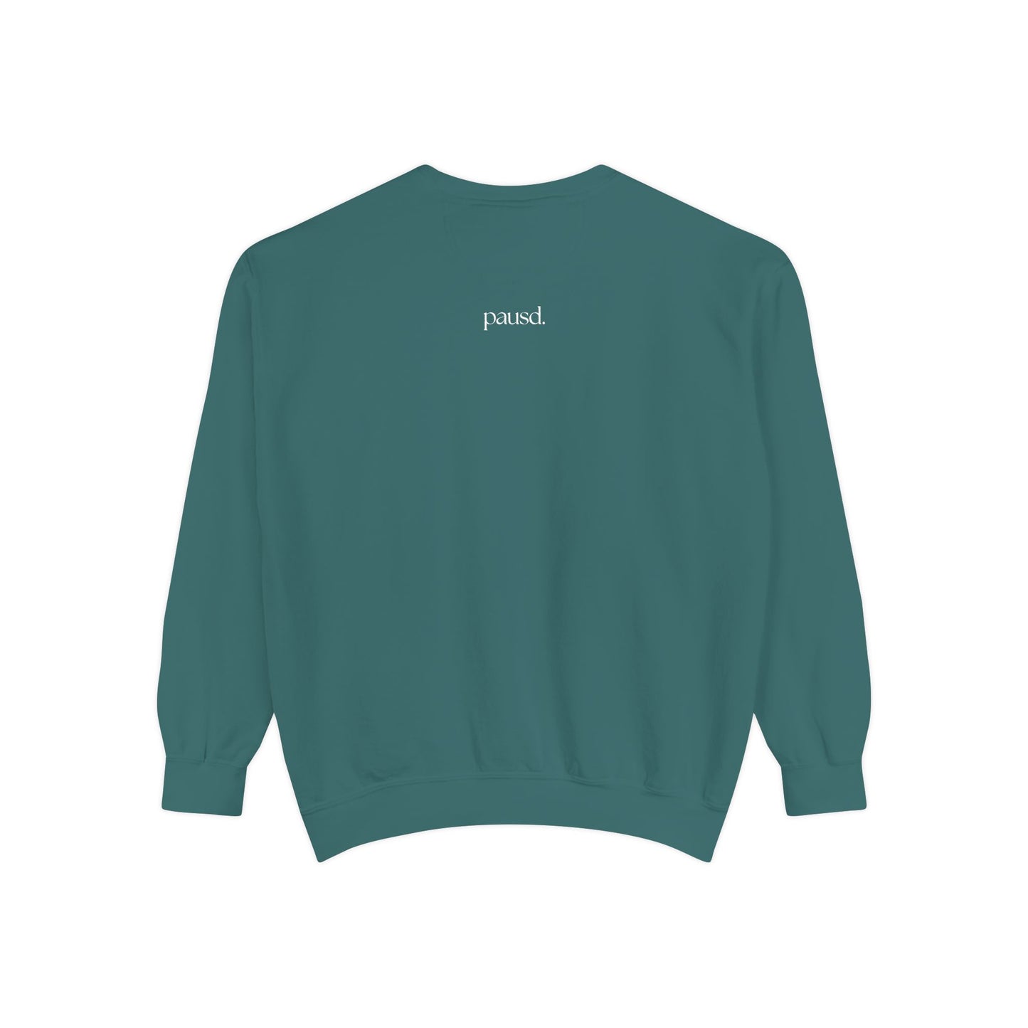 coffee and chaos in white | Unisex Garment-Dyed Sweatshirt