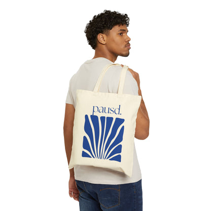 Chic Mattisse inspired Cotton Canvas Tote Bag - "Paused" Design, Minimalist Grocery Bag, Eco-Friendly Beach Bag, Versatile Everyday Tote, Gift for Friends