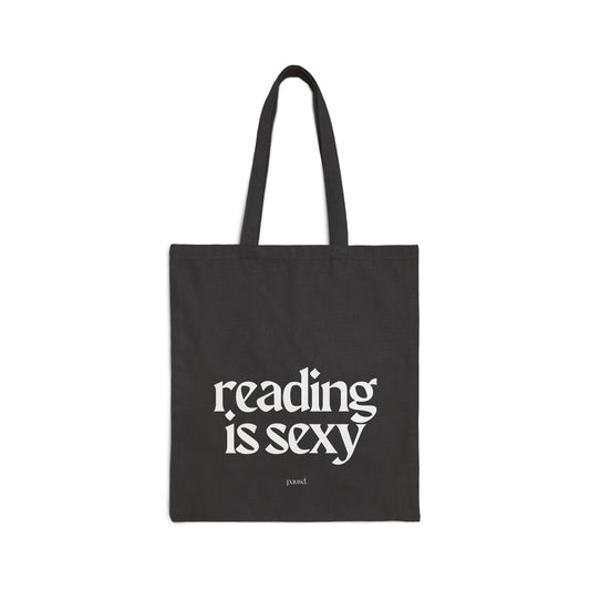 Reading is Sexy Tote Bag, Eco-Friendly Shopper, Book Lover Gift, Casual Canvas Bag, Library Accessory, Pausd Brand Tote