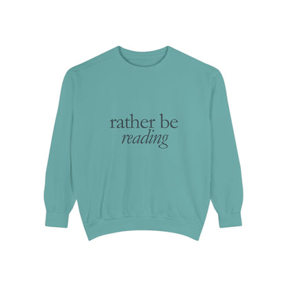 Cozy Reading Sweatshirt, Unisex Garment-Dyed Crew, Perfect Gift for Book Lovers, Ideal for Cozy Nights, Gift for Readers, Literary Gift
