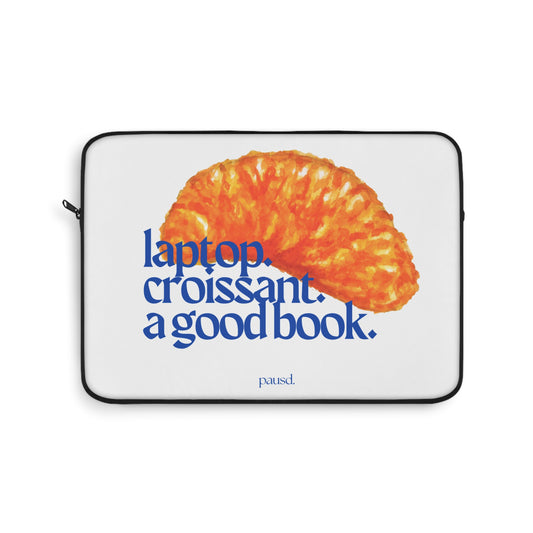 Chic Laptop Sleeve with Croissant Design, Perfect for Students, Office Gift, Stylish Protection, Custom Tech Sleeve, Trendy MacBook Case