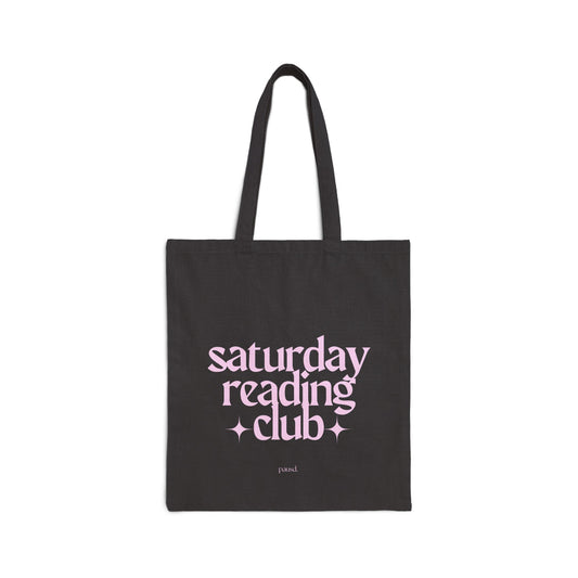 Saturday Reading Club Tote Bag, Cute Tote for Book Lovers, Canvas Shopping Bag, Gift for Readers, Eco-Friendly Tote