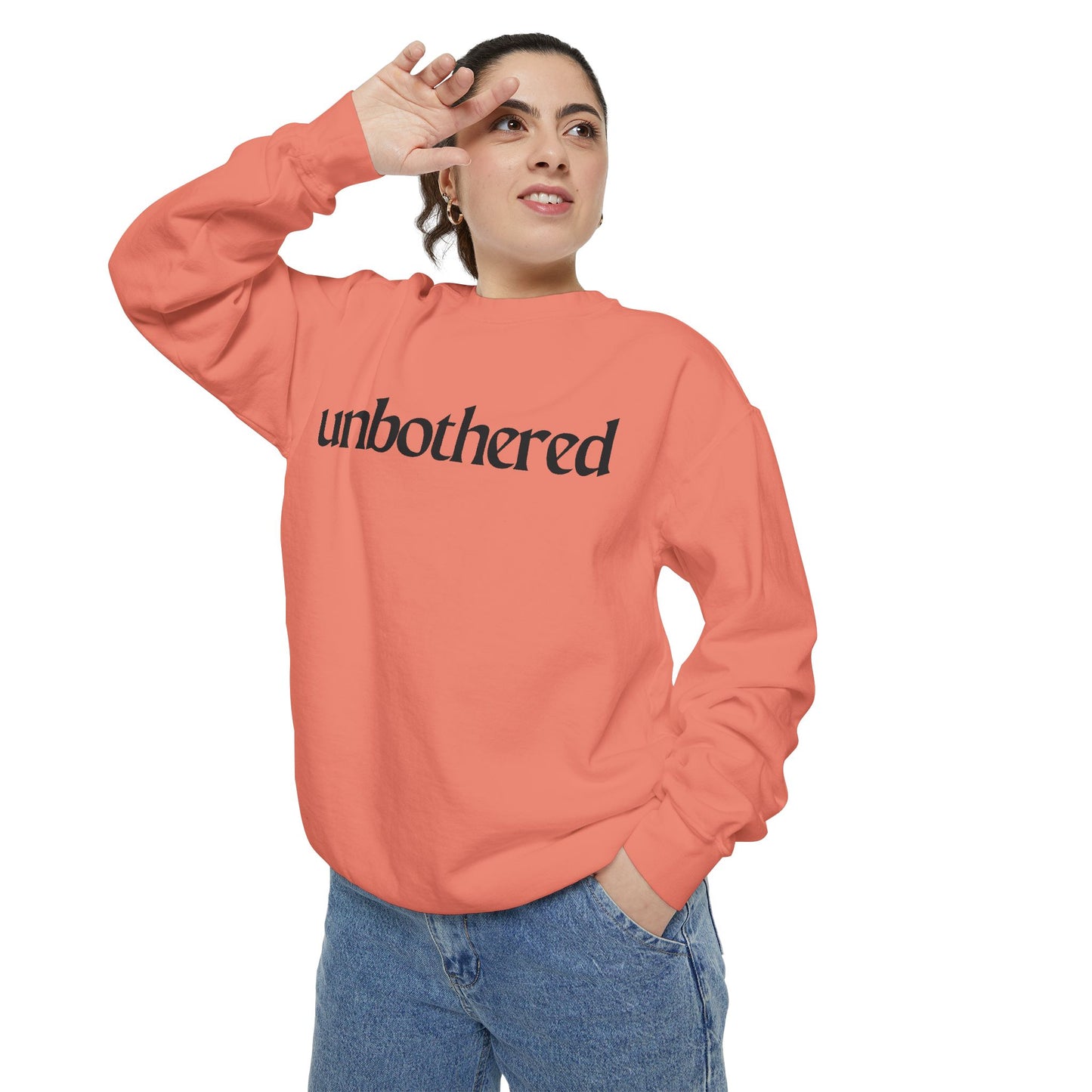 Unisex Garment-Dyed Sweatshirt - 'Unbothered' | Cozy Relaxation Apparel | Gift for Him & Her | Casual Wear for All Occasions, [...]