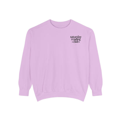 Saturday Reading Club Sweatshirt, Cozy Garment-Dyed Pullover for Book Lovers, Casual Wear, Perfect Gift for Readers, Literary Vibes