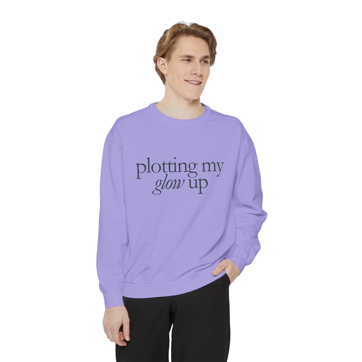 Glow Up Sweatshirt, Cozy Sweatshirt, Motivational Gift, Stylish Layering, Everyday Comfort, Unisex Apparel