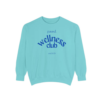 Wellness club in blue | Unisex Garment-Dyed Sweatshirt