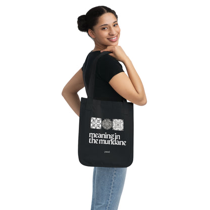 Organic Canvas Tote Bag with 'Meaning in the Mundane' Design | Eco-Friendly Shopping, Everyday Use, Gift for Nature Lovers, [...]
