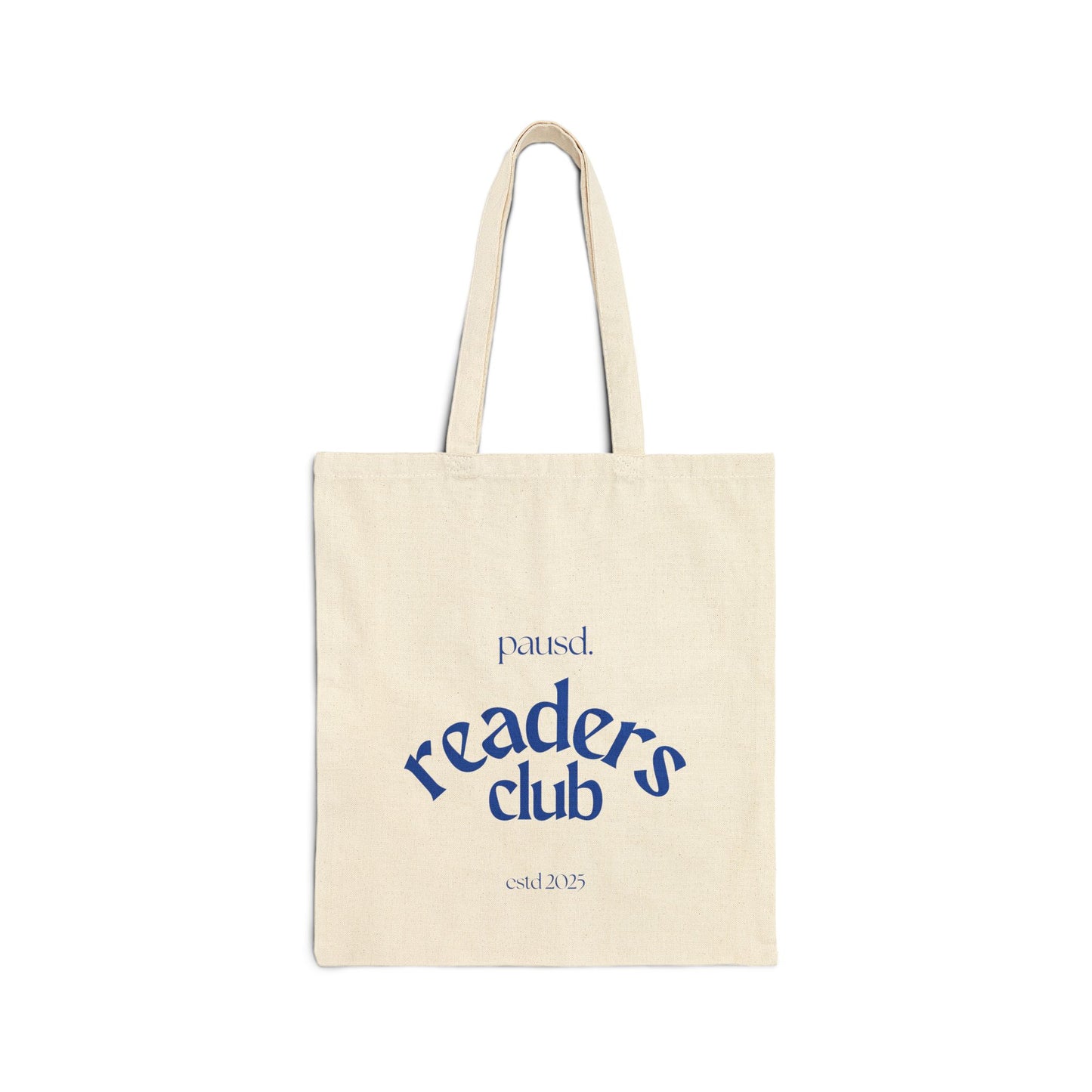 Readers Club Cotton Canvas Tote Bag, Book Lover Gift, Eco-Friendly Shopping Bag, Library Tote, Literary Accessory