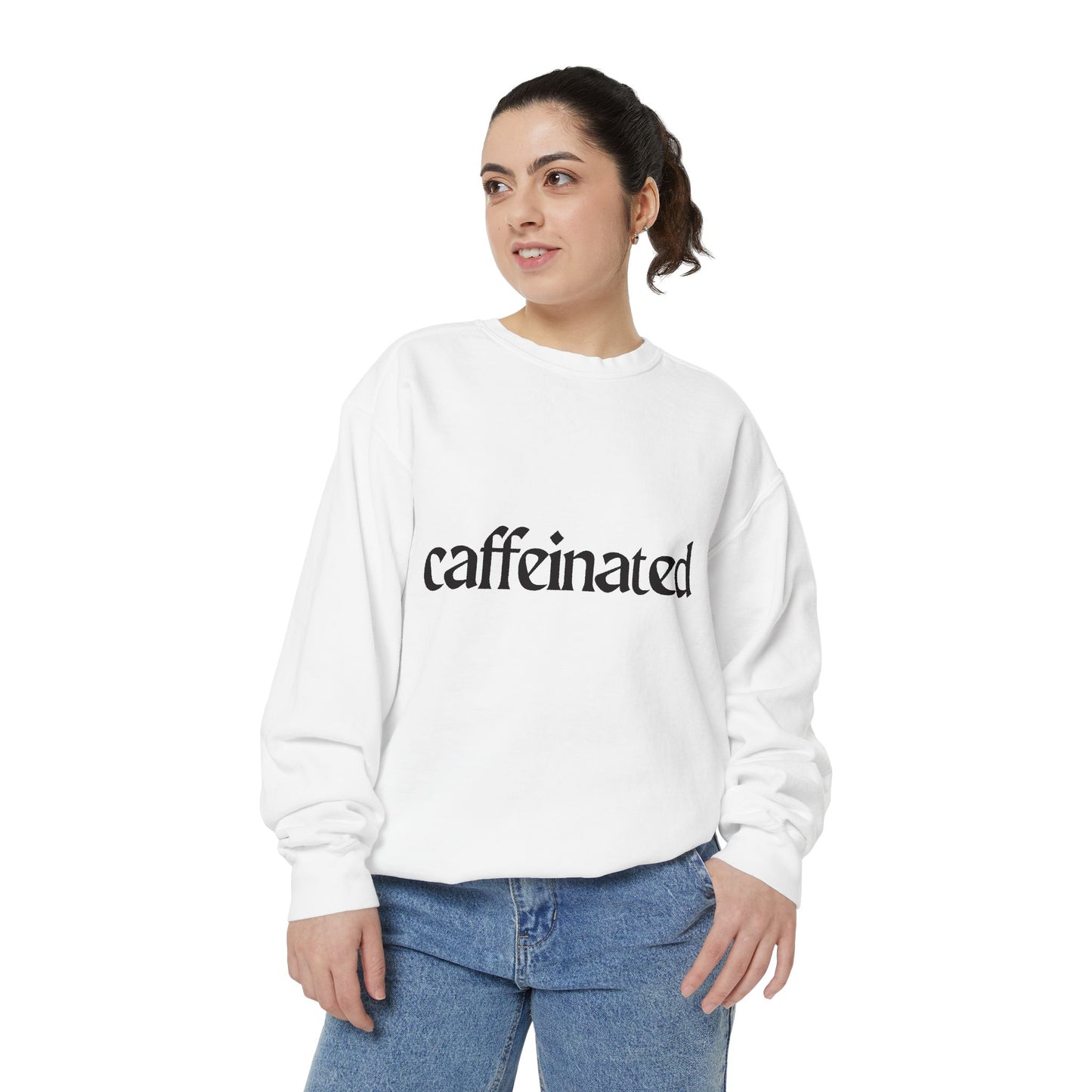 Caffeinated Unisex Garment-Dyed Sweatshirt | Cozy Coffee Lover Apparel, Perfect for Casual Outings, Gift for Coffee Enthusiasts, [...]